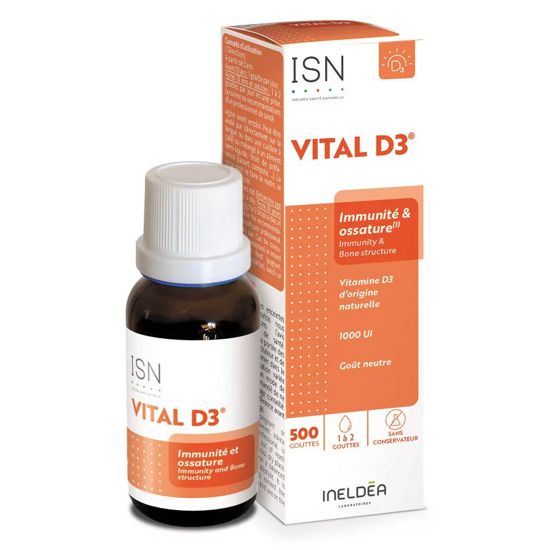 INELDEA ВИТАЛ-Д3 / VITAL-D3® - крепость костей, поддержка иммунитета - 20 мл