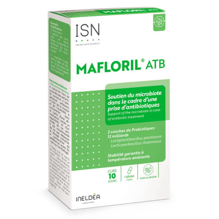 INELDEA МАФЛОРИЛ АТБ / MAFLORIL® ATB - пробиотик, устойчивый к антибиотикам - 10 капсул