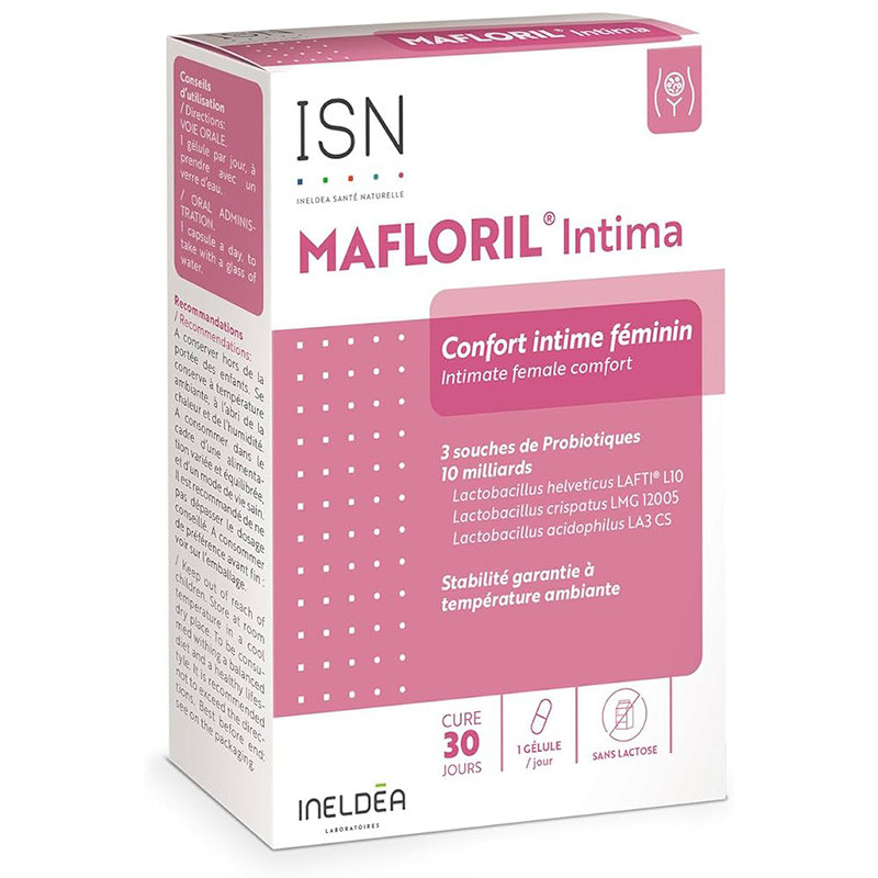 INELDEA МАФЛОРИЛ ИНТИМА / MAFLORIL® INTIMA – пробиотик для интимной флоры - 30 капсул