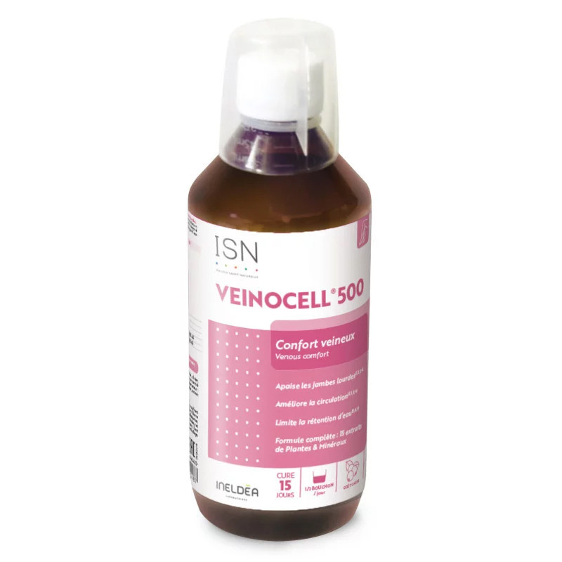 INELDEA ВЕНОЦЕЛЛ / VEINOCELL® – ЗДОРОВЫЕ ВЕНЫ И СОСУДЫ - 15 растительных экстрактов + минералы, 500 мл