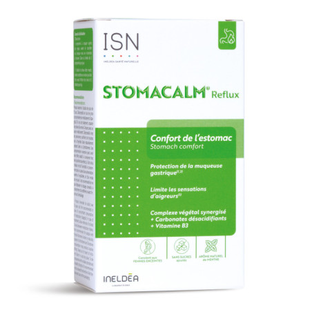 Комплекс Ineldea Стомакалм Рефлюкс / STOMACALM Reflux – против изжоги, для комфорта желудка – 20 жевательных таблеток (IN41)