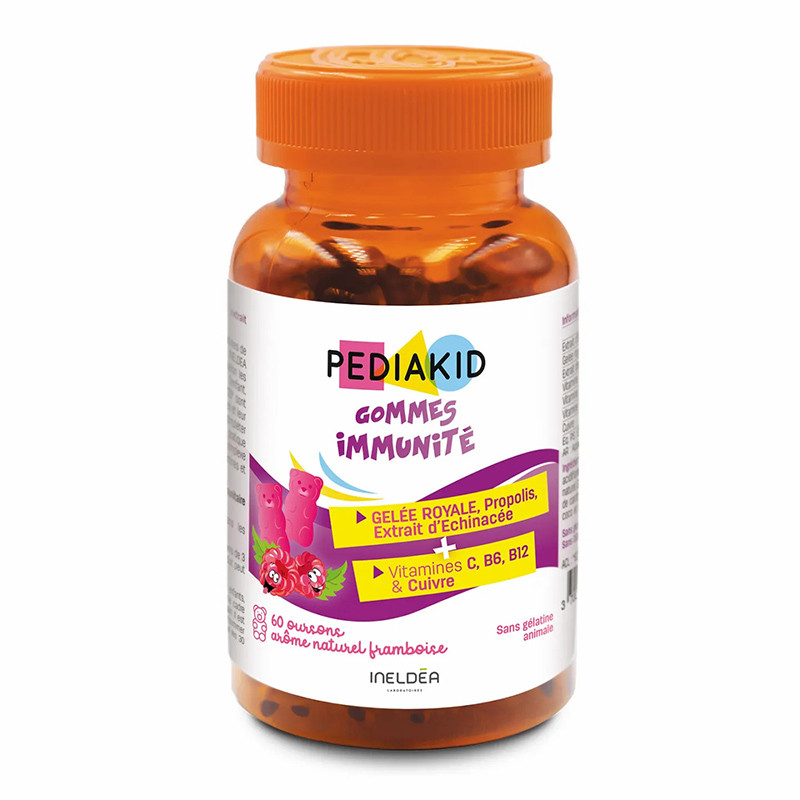 МЕДВЕЖУЙКИ PEDIAKID ИММУНИТЕТ / GOMMES IMMUNITE - МАТОЧНОЕ МОЛОЧКО ЭХИНАЦИЯ ПРОПОЛИС ВИТ С-В6-В12 МЕДЬ, 60 ШТ (PK16)