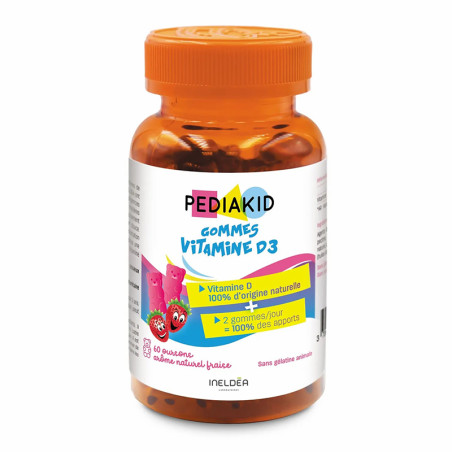 PEDIAKID ВИТАМИН D МЕДВЕЖУЙКИ / GOMMES VITAMINE D, 60 мишек