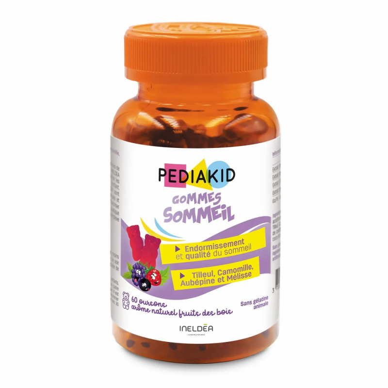 Ведмежуйки Pediakid Сон для дітей / GOMMES SOMMEIL -  екстракти липи, ромашки, глоду та меліси, 60 жувальних вітамінів (PK38)