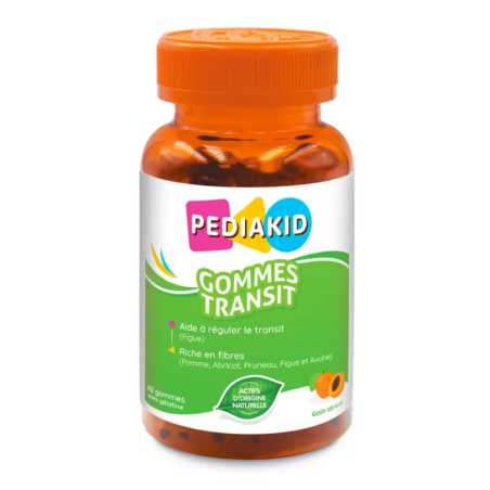 Жевательные пастилки Pediakid с клетчаткой / GOMMES TRANSIT - для поддержки пищеварения, 60 шт (PK41)