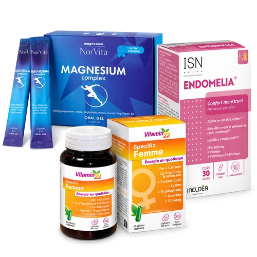 Харчові добавки NorVita Magnesium, ISN Endomelia, Vitamin22 Specific Femme